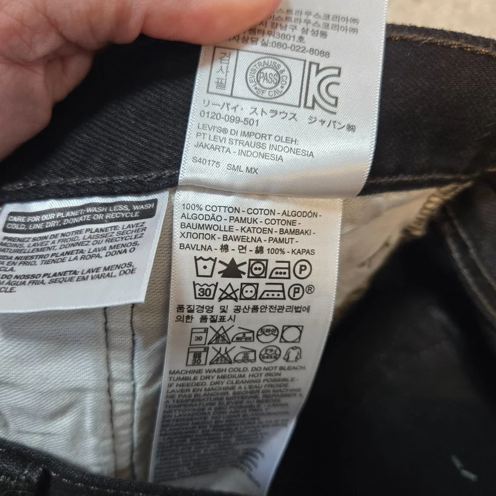 Levi's 501 Original Fit Black cotton denim jeans Men's 34x30 button fly NEW